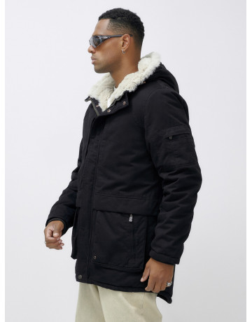 Зимняя мужская парка с утеплённым капюшоном для активного отдыха.