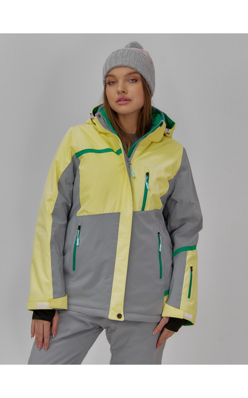 Женская горнолыжная куртка с ярким принтом: стиль и тепло