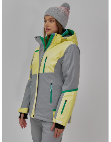 Женская горнолыжная куртка с ярким принтом: стиль и тепло