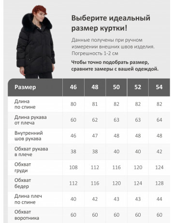 Пуховик женский зимний с мехом и капюшоном, чёрный.