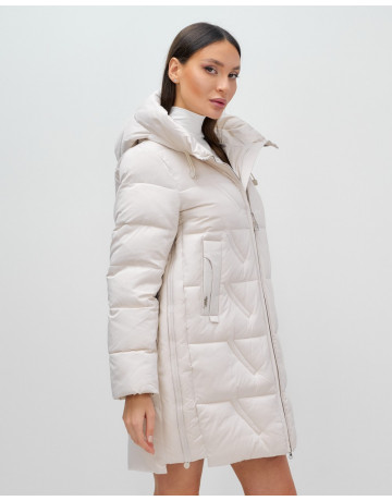 Тёплый женский пуховик с капюшоном для зимы