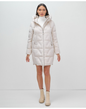 Тёплый женский пуховик с капюшоном для зимы