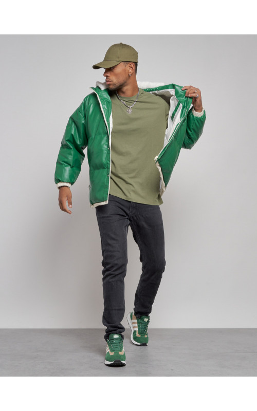 Мужская зимняя куртка с капюшоном из экокожи для активного отдыха