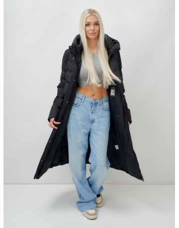 Длинный зимний пуховик для молодёжи