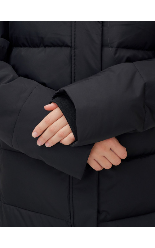 Длинный зимний пуховик для молодёжи