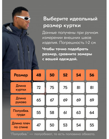 Мужской зимний горнолыжный костюм, тёмно-серый