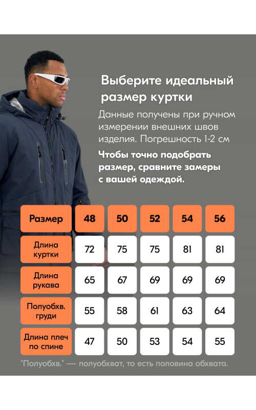 Мужской зимний горнолыжный костюм, тёмно-серый