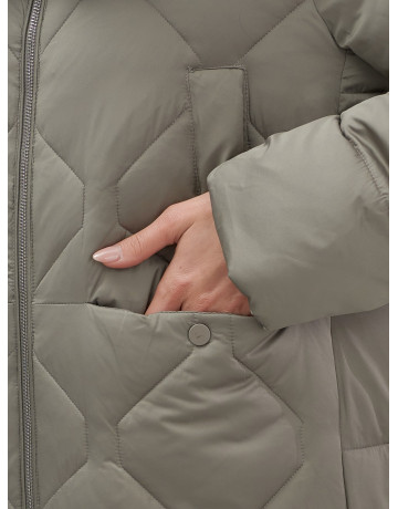 Длинный пуховик премиум-класса с мехом песца.