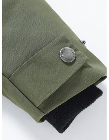 Зимняя парка для мальчика-подростка с мехом енота.