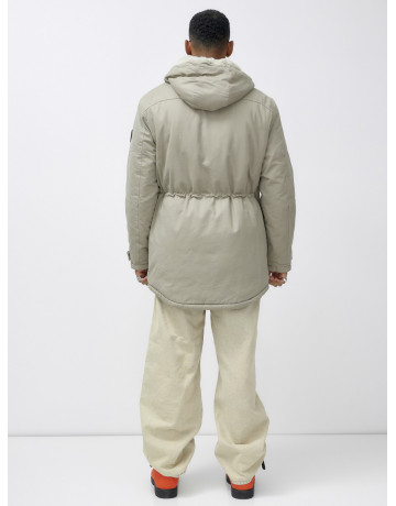 Мужская зимняя парка с меховым капюшоном для активного отдыха.