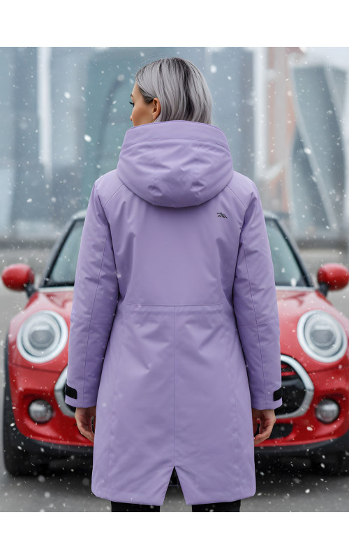 Зимняя женская парка с капюшоном для активного образа жизни.