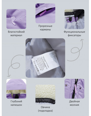 Зимняя женская парка с капюшоном для активного образа жизни.