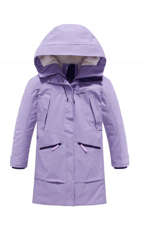 Зимняя женская парка с капюшоном для активного образа жизни.