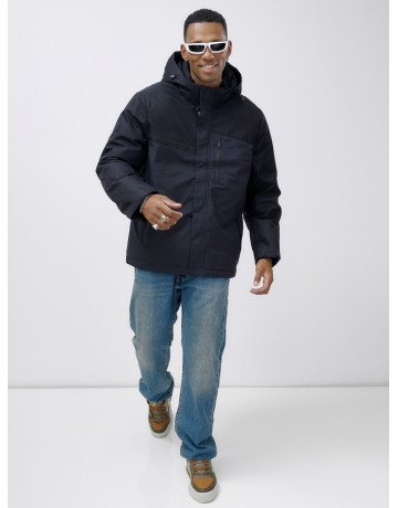 Зимняя куртка для мужчин большого размера с глубоким капюшоном.