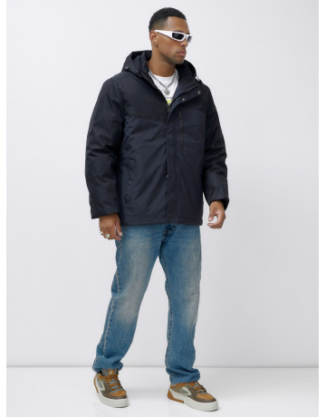 Зимняя куртка для мужчин большого размера с глубоким капюшоном.