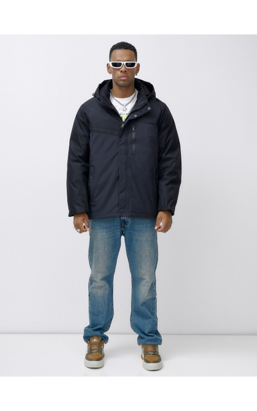 Зимняя куртка для мужчин большого размера с глубоким капюшоном.