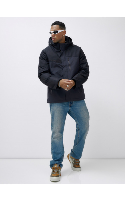 Зимняя куртка для мужчин большого размера с глубоким капюшоном.