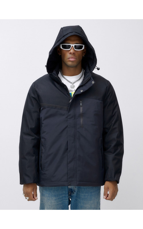 Зимняя куртка для мужчин большого размера с глубоким капюшоном.