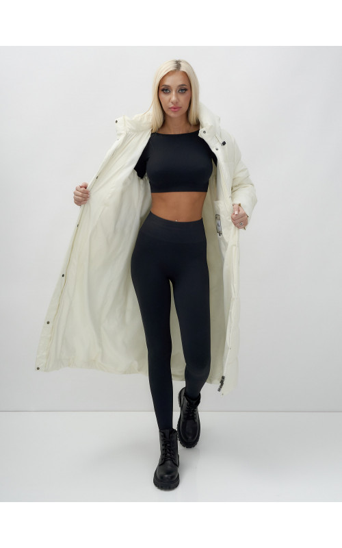 Длинный зимний пуховик для женщин