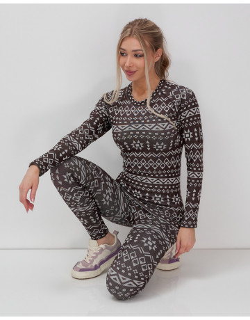 Женское термобельё для осени и зимы, спортивный стиль.