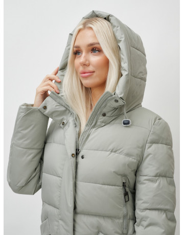 Тёплый женский пуховик с капюшоном