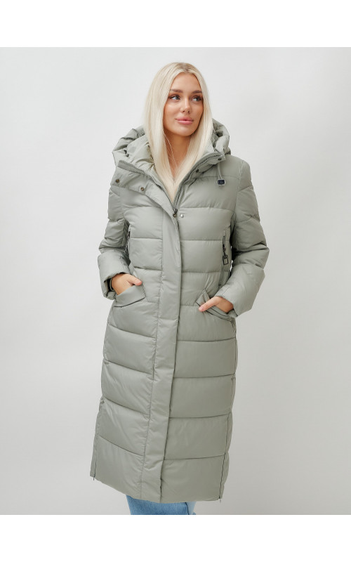 Тёплый женский пуховик с капюшоном