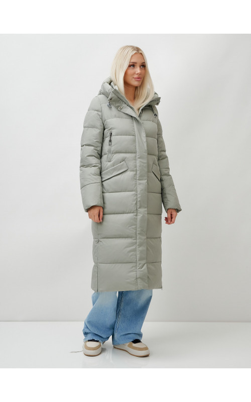 Тёплый женский пуховик с капюшоном