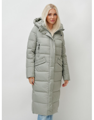 Тёплый женский пуховик с капюшоном