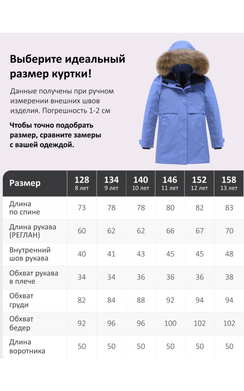 Зимняя парка для девочки-подростка, стильная и практичная.