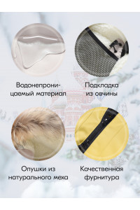Зимняя парка-куртка для девочки-подростка с капюшоном и мехом, бежевая.