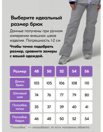 Женский горнолыжный костюм сиреневого цвета
