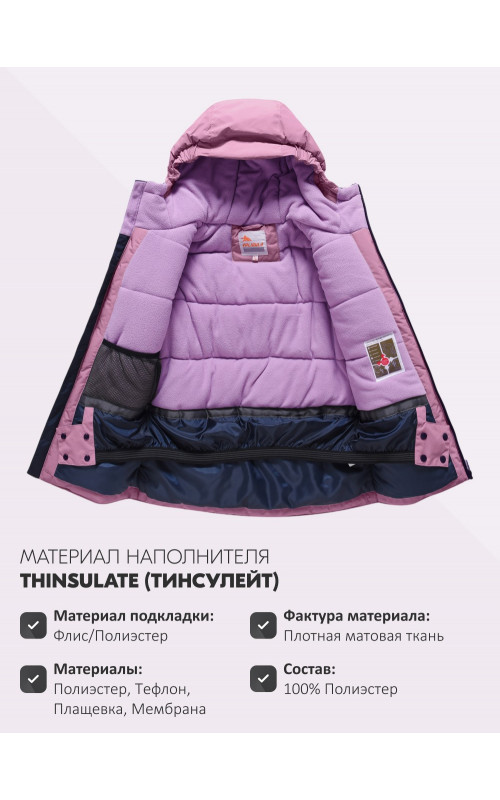 Зимний горнолыжный комплект для девочки.