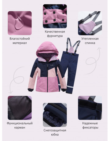 Зимний горнолыжный комплект для девочки.