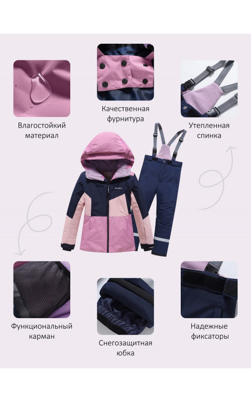 Зимний горнолыжный комплект для девочки.