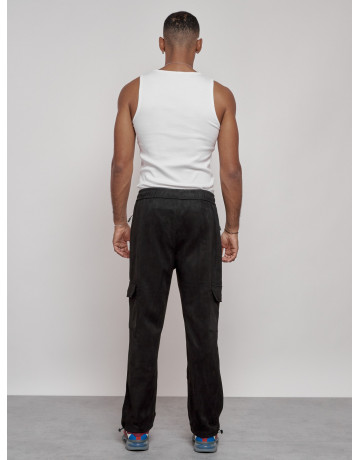 Мужские спортивные штаны прямого кроя из бархатного трикотажа.