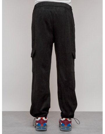 Мужские спортивные штаны прямого кроя из бархатного трикотажа.