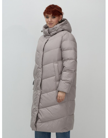 Длинный пуховик для женщин зимний утеплённый с капюшоном