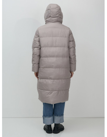Длинный пуховик для женщин зимний утеплённый с капюшоном