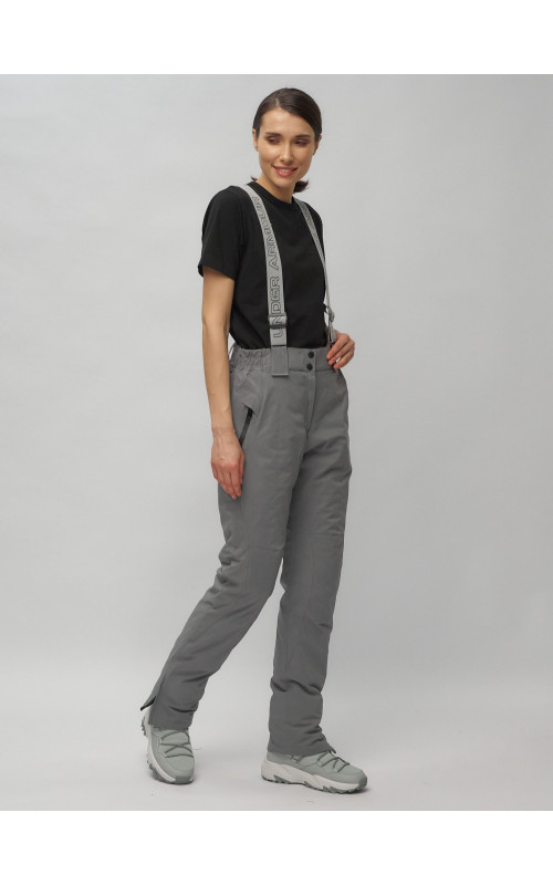 Женский горнолыжный комплект: куртка с цветочным принтом и брюки со съёмными бретелями