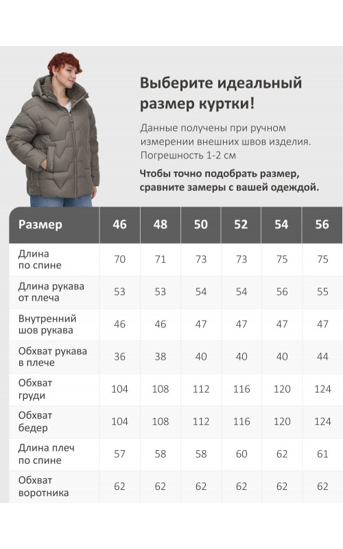 Пуховик зимний женский из овчины, стильный и модный, коричневый.