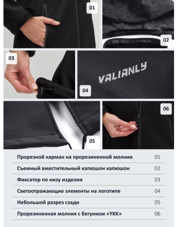 Женская спортивная парка с капюшоном, чёрная.