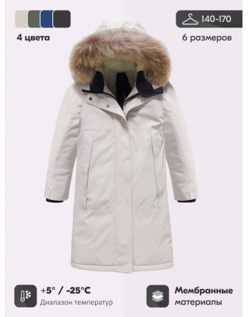 Тёплая детская парка с регулируемой посадкой.