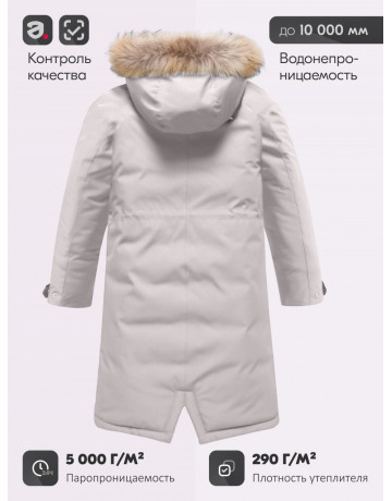 Тёплая детская парка с регулируемой посадкой.