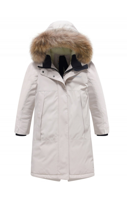 Тёплая детская парка с регулируемой посадкой.