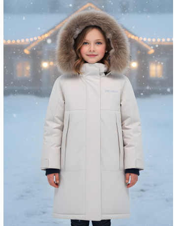 Тёплая детская парка с регулируемой посадкой.