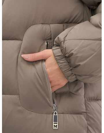 Длинный зимний пуховик премиум-класса