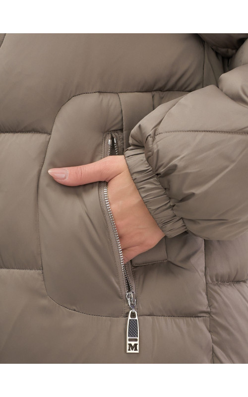 Длинный зимний пуховик премиум-класса