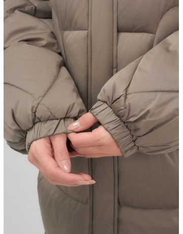 Длинный зимний пуховик премиум-класса