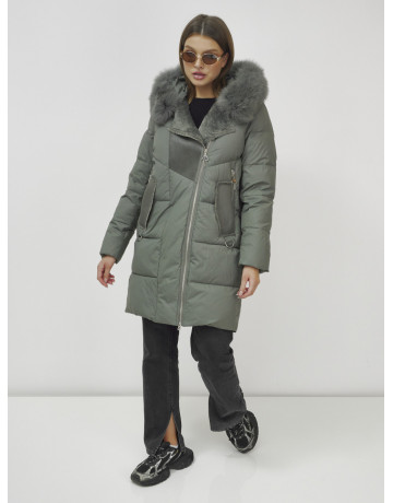 Зимняя куртка премиум-класса с мехом енота и кролика для женщин