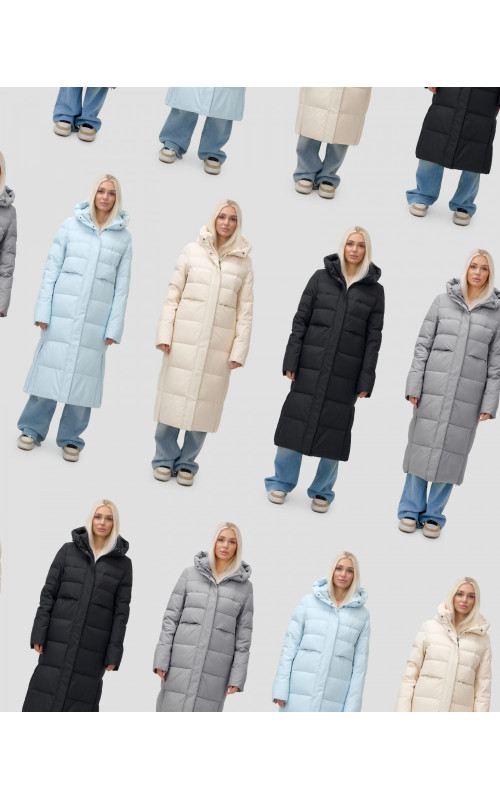 Тёплый длинный пуховик для молодёжи